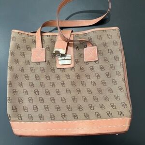 Dooney & Bourke Brown and Tan Signature Tote